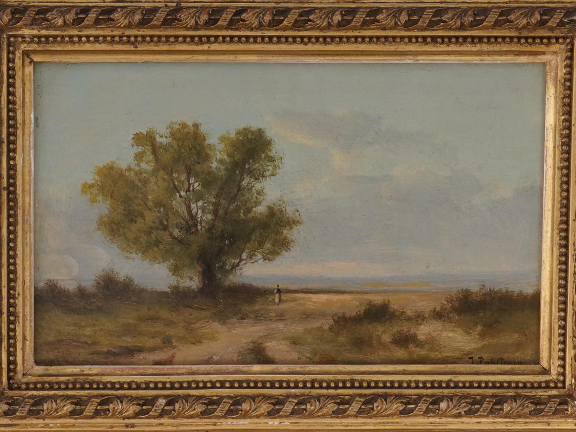 RUSSIAN OIL LANDSCAPE PAINTING BY IVAN POKHITONOV PIC-1